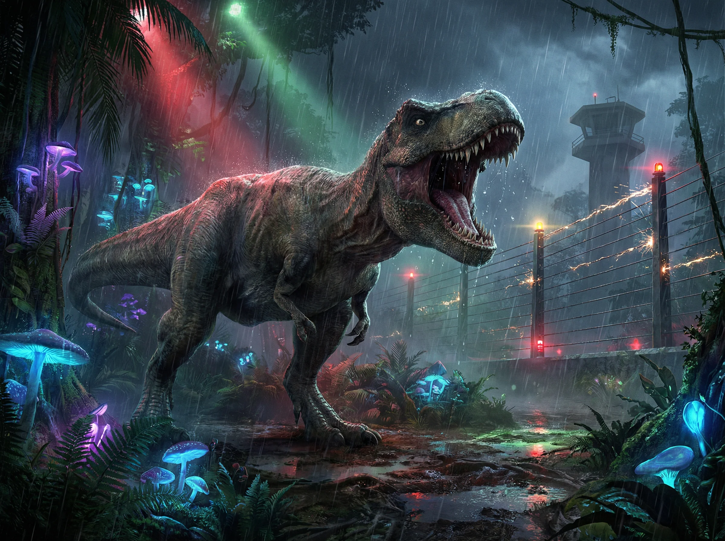 霸王龙全身像 - 中欧体育 围栏安全监控中的顶级掠食者